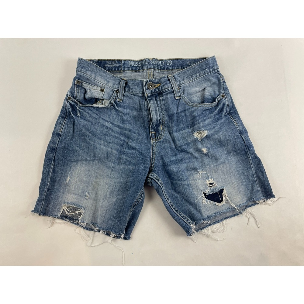 Mossimo Shorts Men's Size 30x30 Denim Cut-Off Distressed Total Flex Frayed Hem